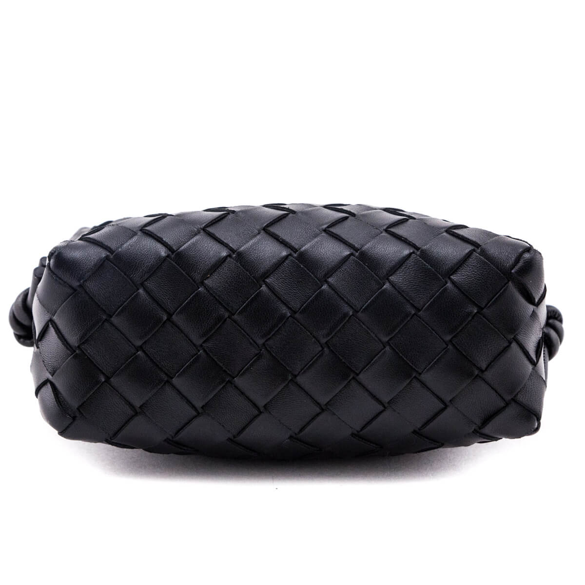 Bottega Veneta Black Nappa Calfskin Intrecciato Mini Loop Camera Bag