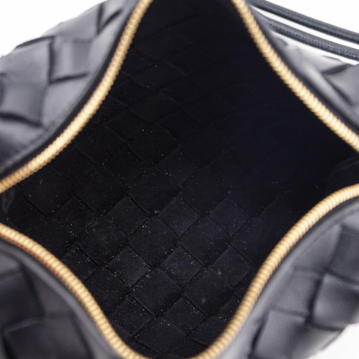 Bottega Veneta Black Nappa Calfskin Intrecciato Mini Loop Camera Bag