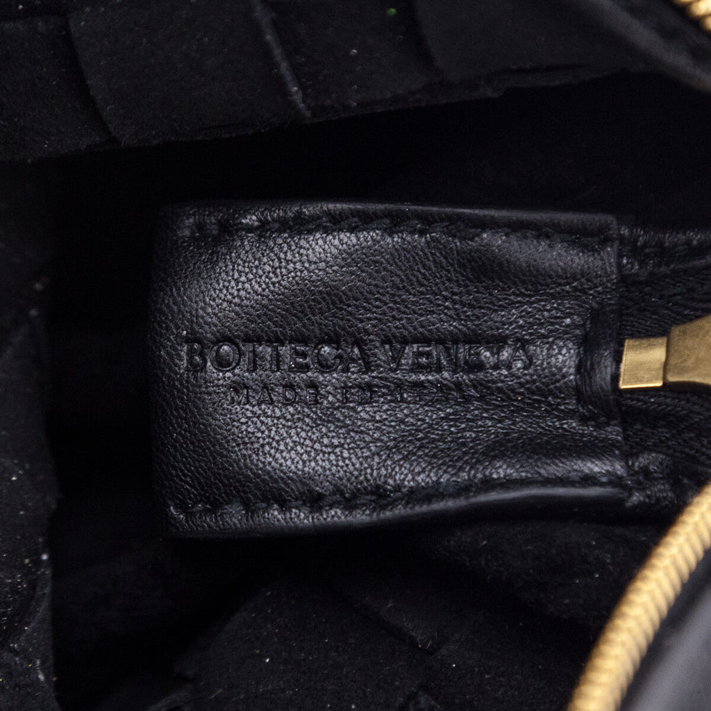 Bottega Veneta Black Nappa Calfskin Intrecciato Mini Loop Camera Bag