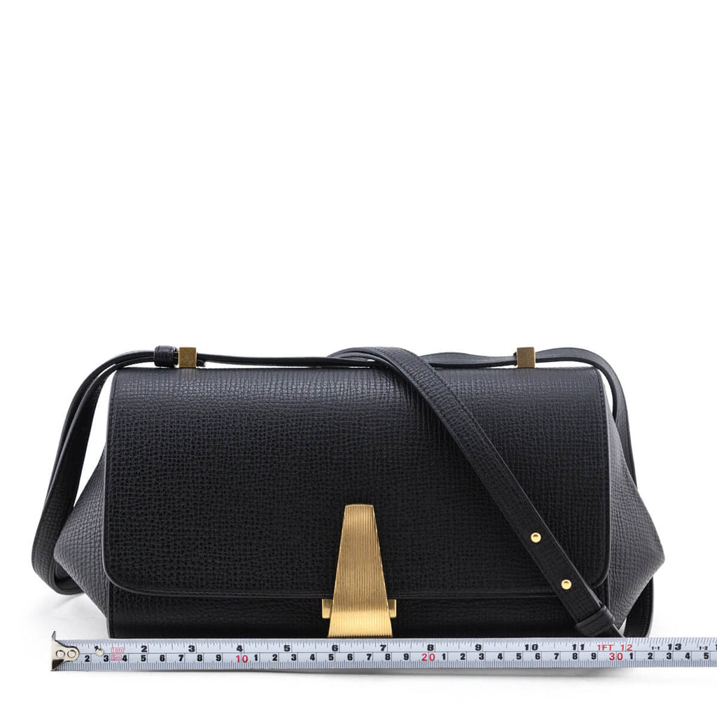 Bottega Veneta Black Textured Calfskin BV Angle Bag