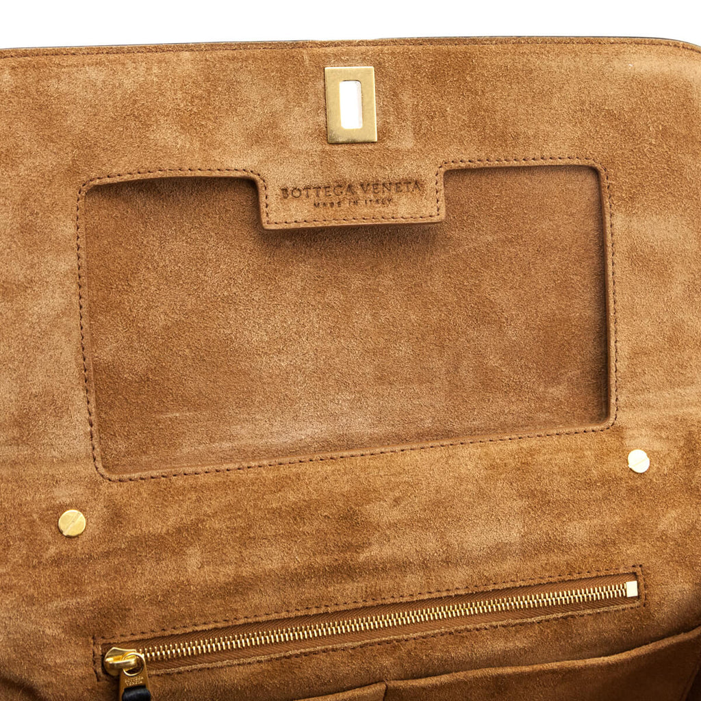 Bottega Veneta Black Textured Calfskin BV Angle Bag