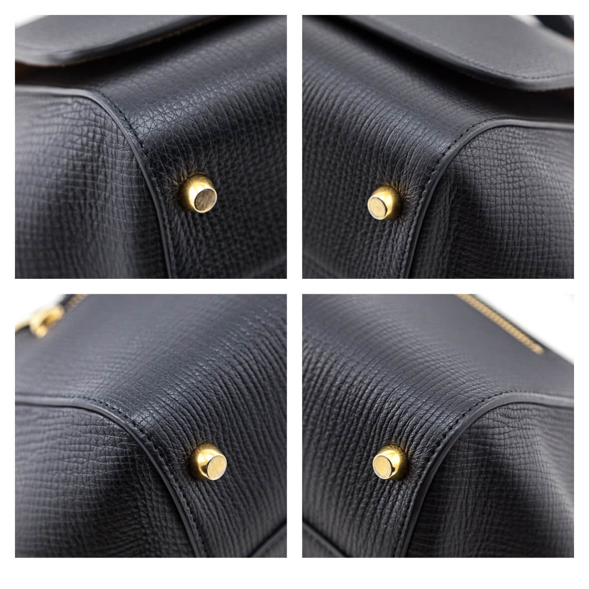 Bottega Veneta Black Textured Calfskin BV Angle Bag