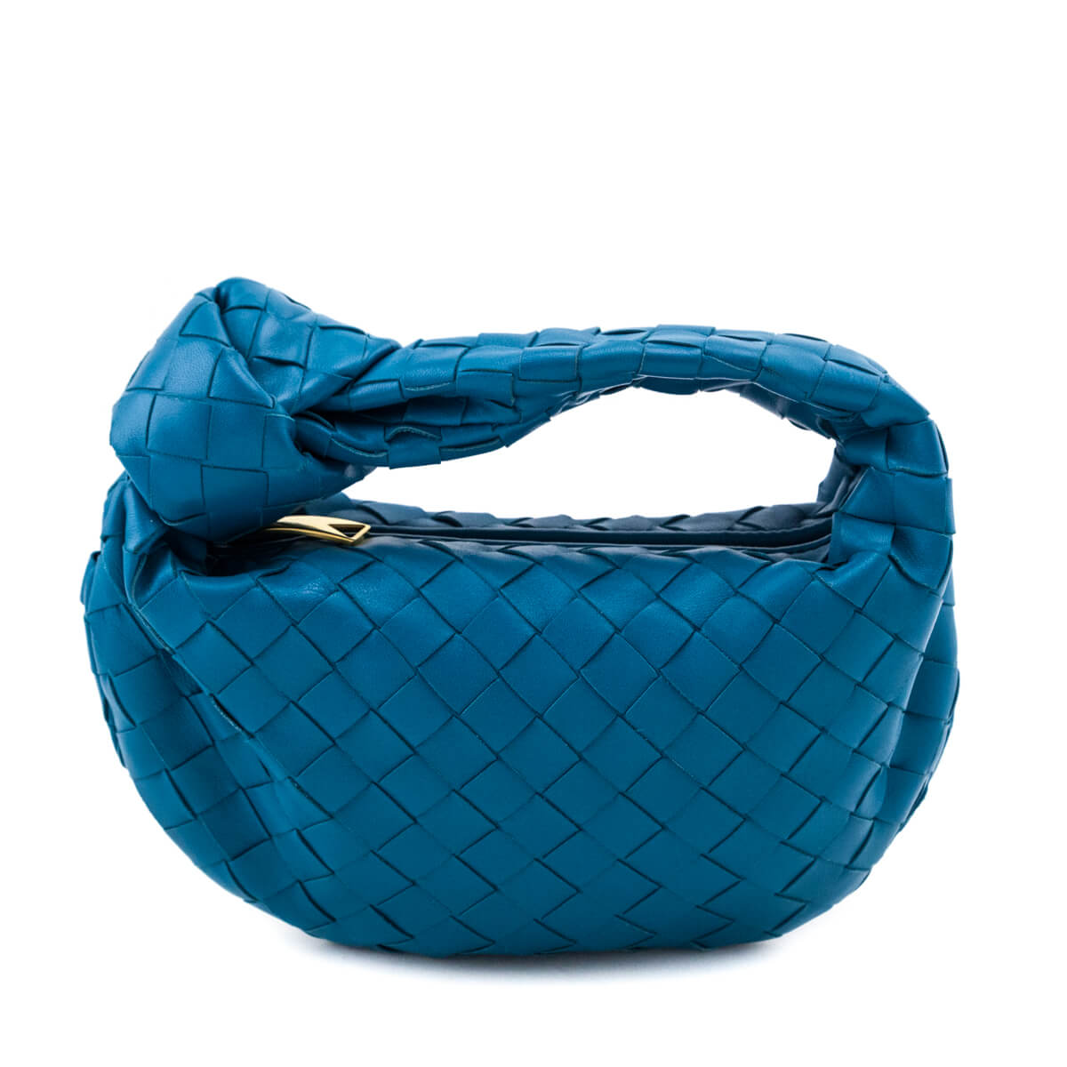 Bottega Veneta Blue Nappa Intrecciato Mini Jodie