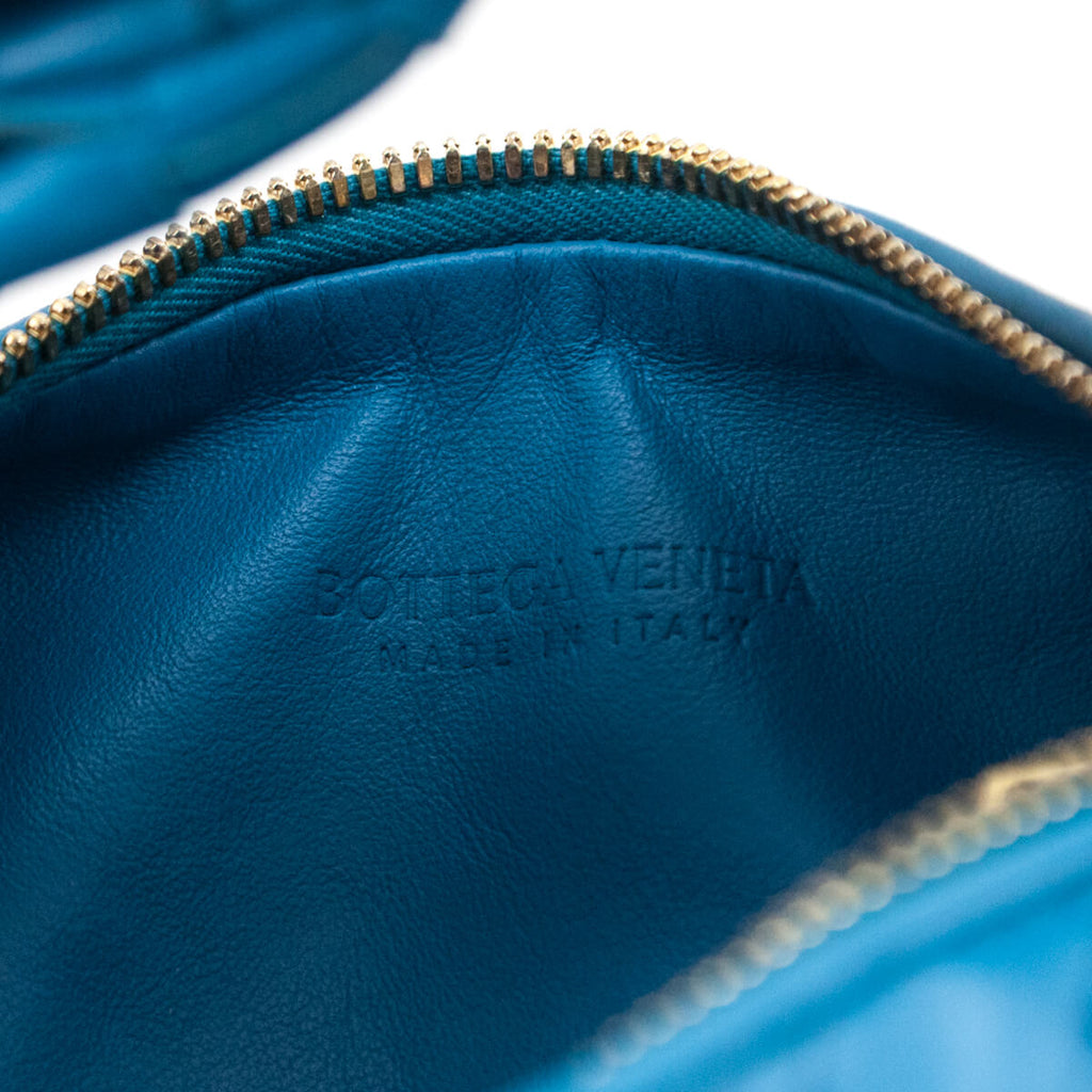 Bottega Veneta Blue Nappa Intrecciato Mini Jodie