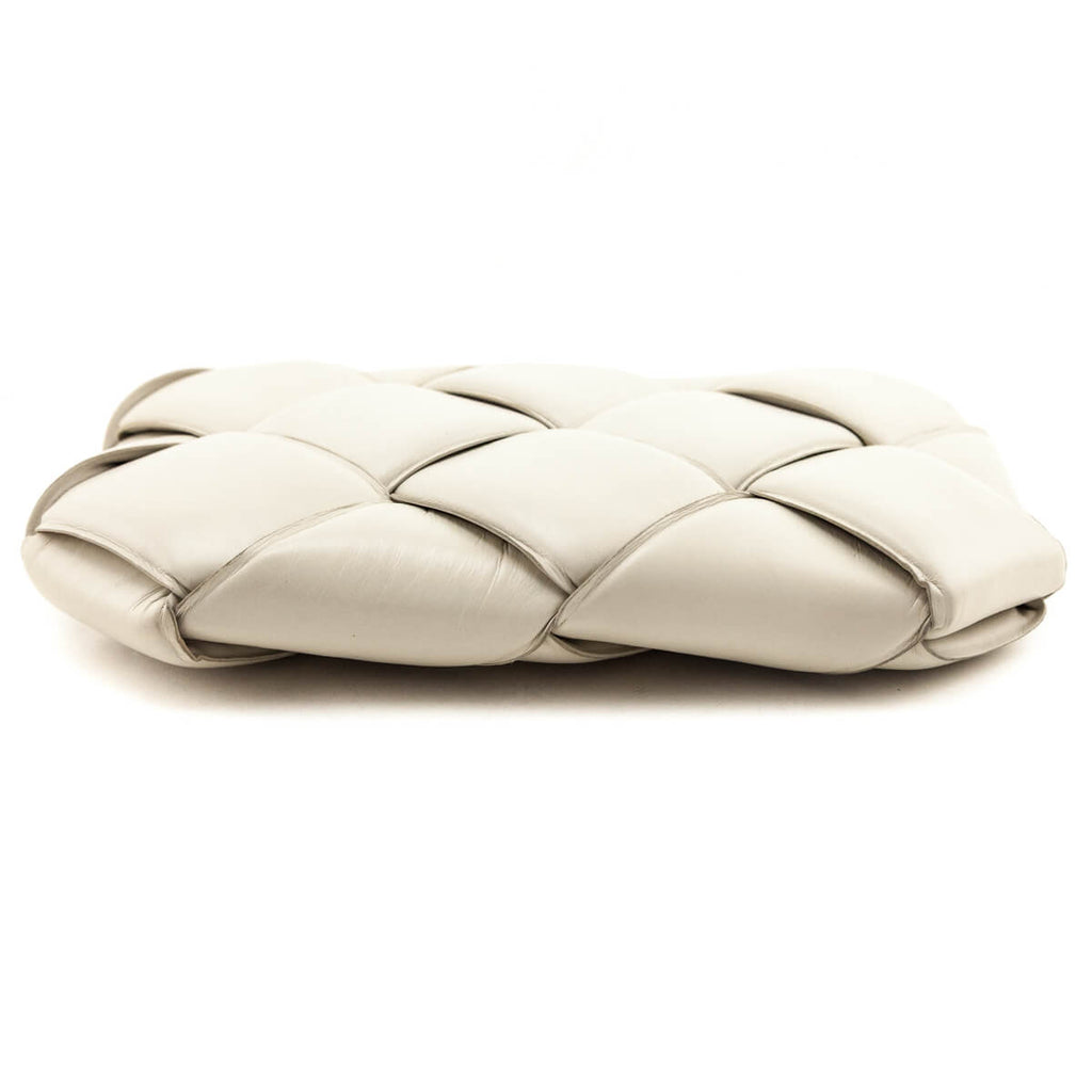 Bottega Veneta Bone Maxi Weave Quilted Pouch