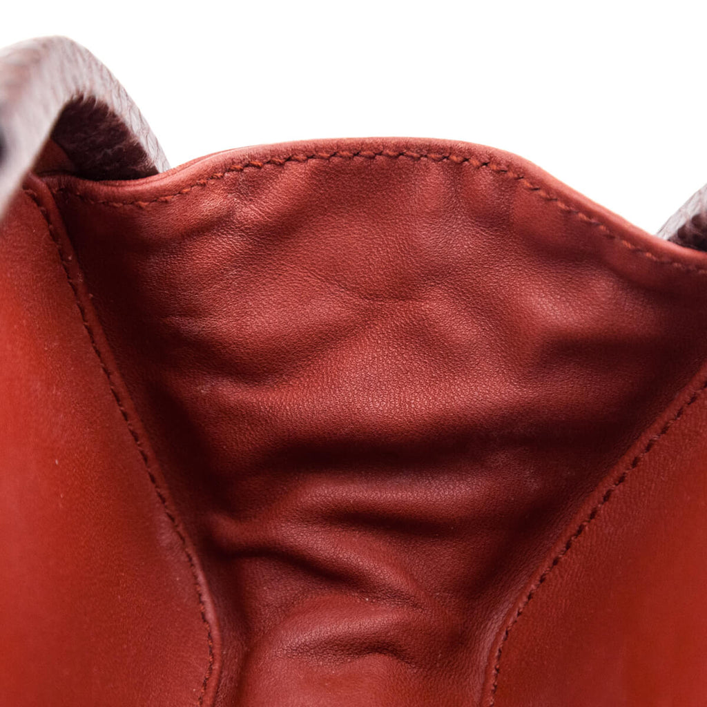 Bottega Veneta Burgundy Karung Intrecciato Knot Clutch