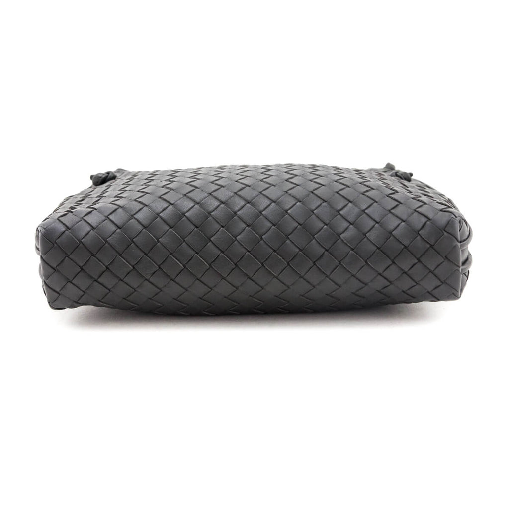 Bottega Veneta Gray Nappa Intrecciato Nodini Crossbody Messenger