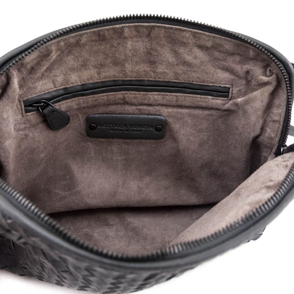 Bottega Veneta Gray Nappa Intrecciato Nodini Crossbody Messenger