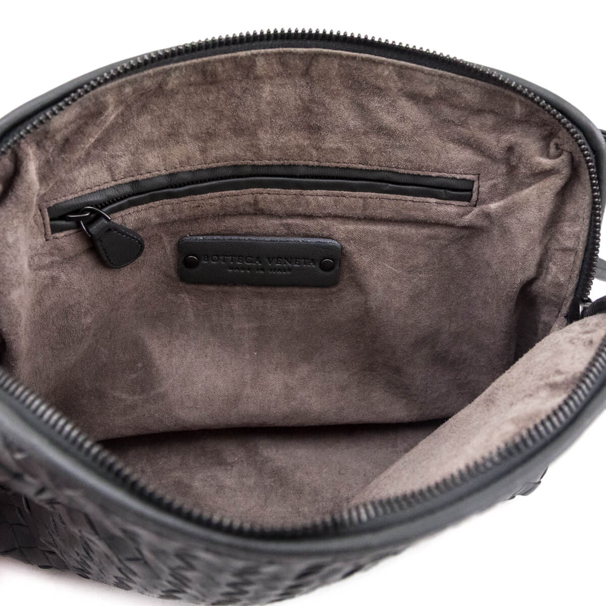 Bottega Veneta Gray Nappa Intrecciato Nodini Crossbody Messenger