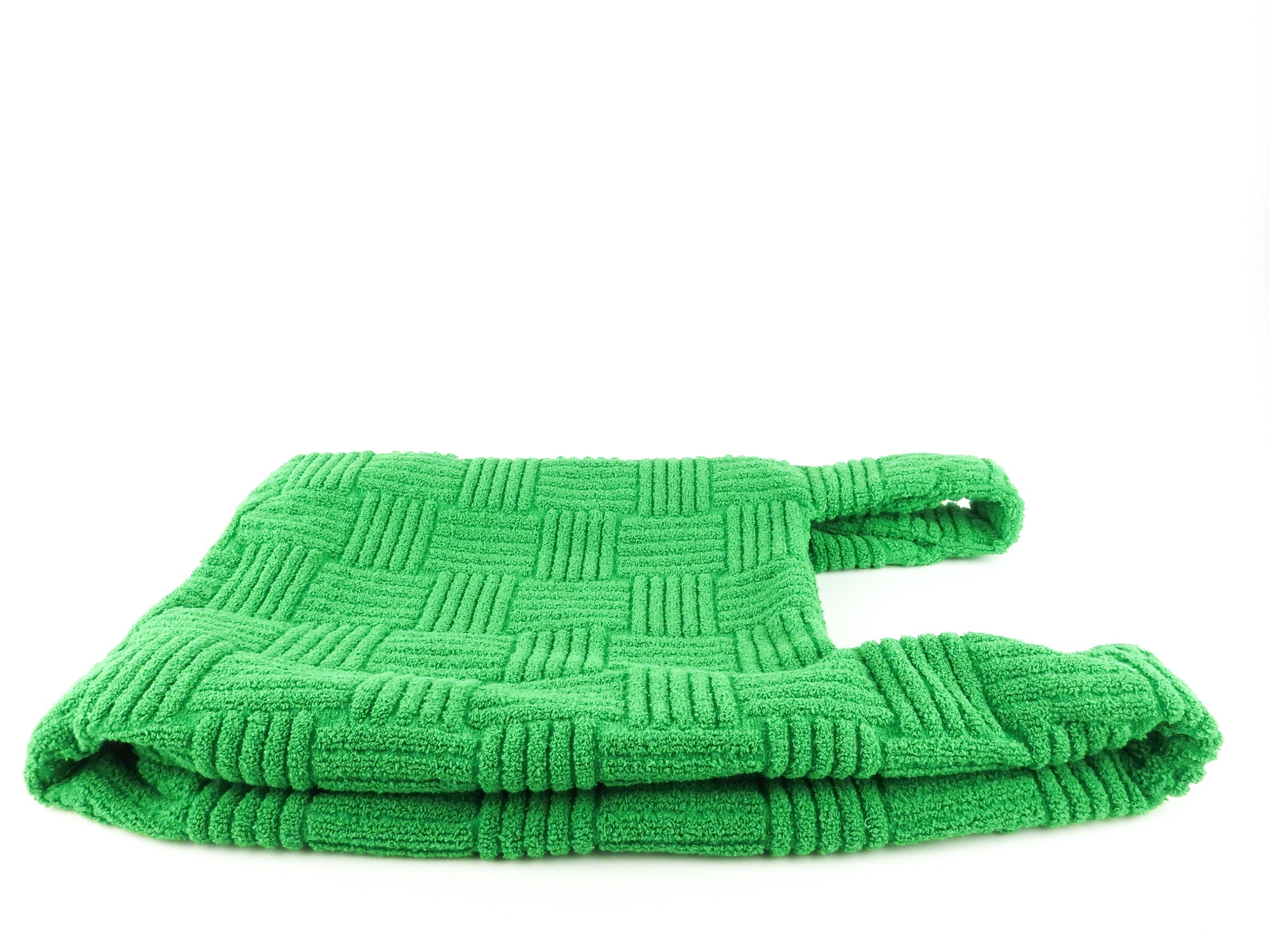 Bottega Veneta Green Intrecciato Jacquard Terry Cloth Tote
