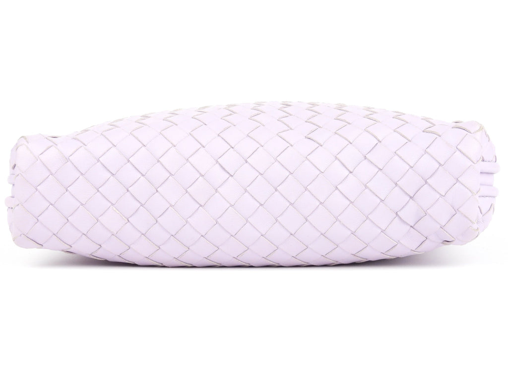 Bottega Veneta Pastel Purple Intrecciato Leather Zip Shoulder Bag