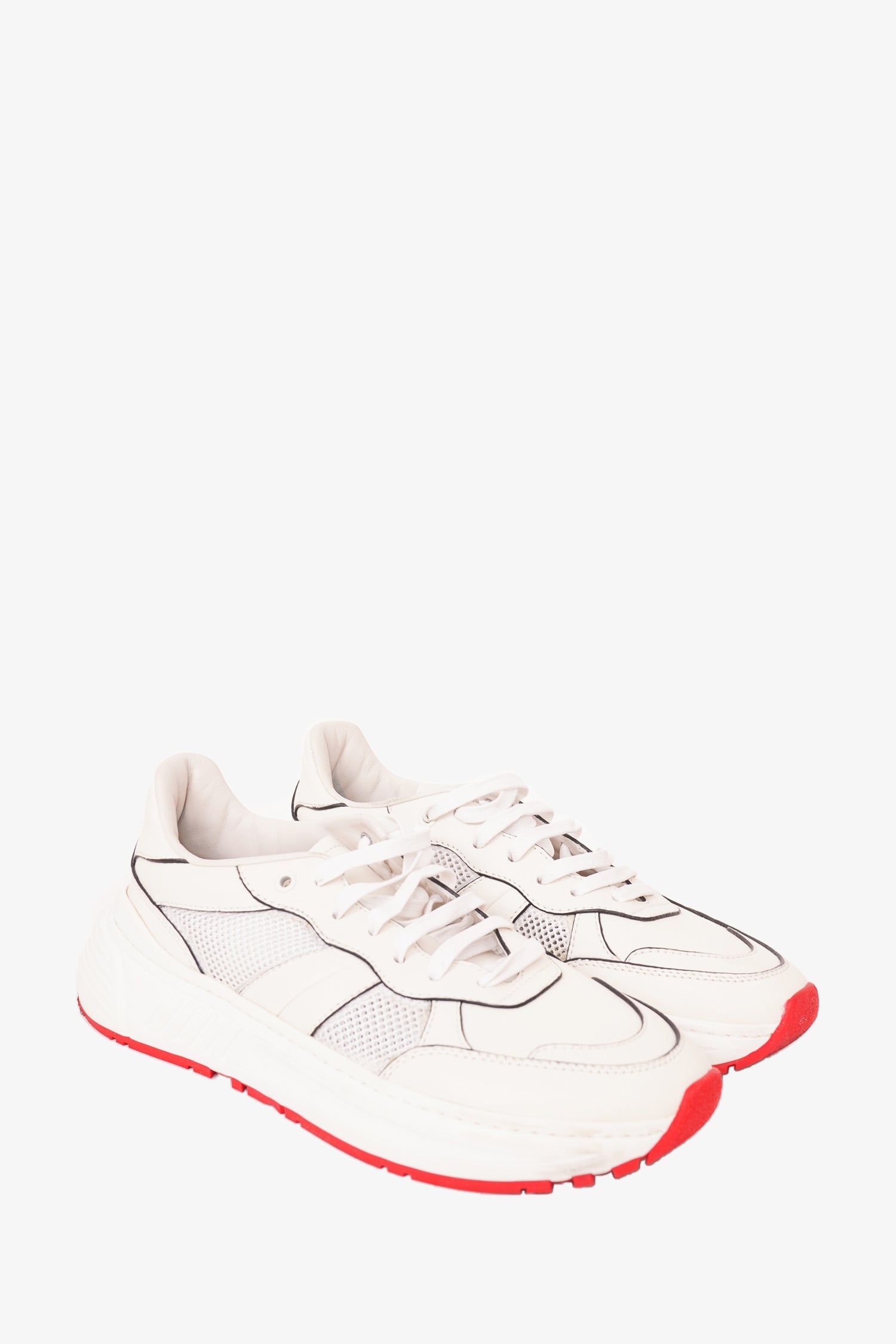 Bottega Veneta White Leather Speedster Sneaker Size 42.5 Mens