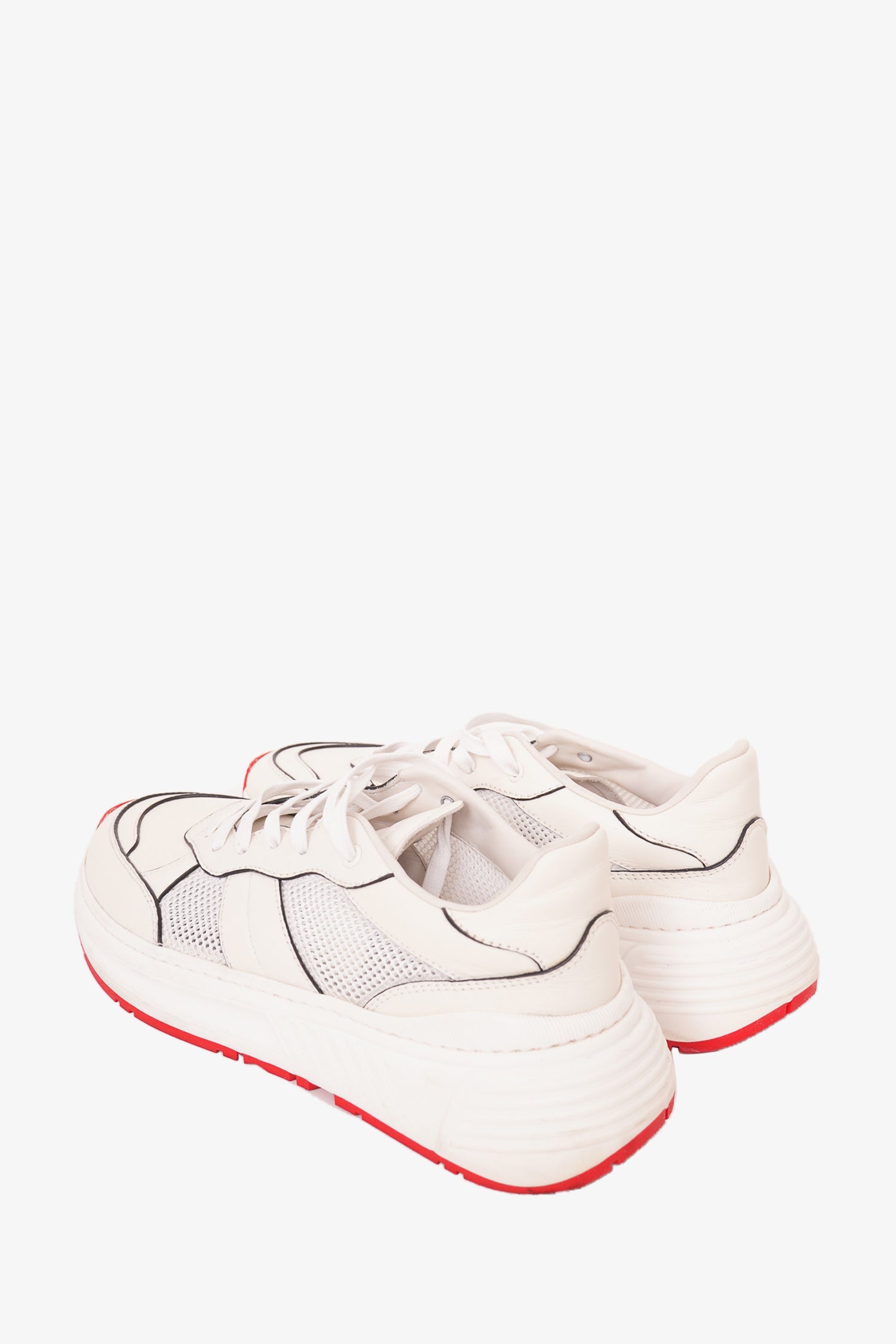 Bottega Veneta White Leather Speedster Sneaker Size 42.5 Mens