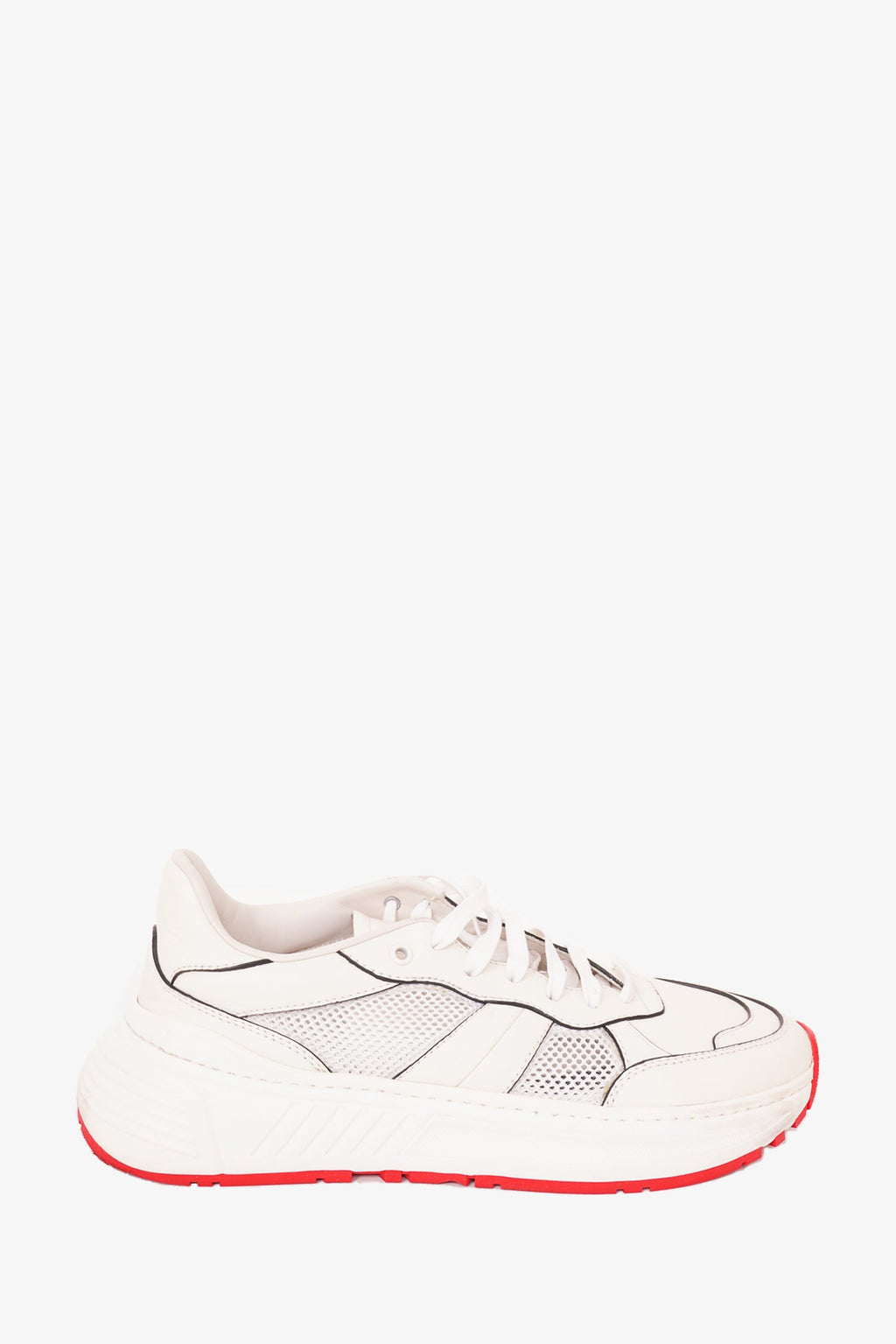 Bottega Veneta White Leather Speedster Sneaker Size 42.5 Mens