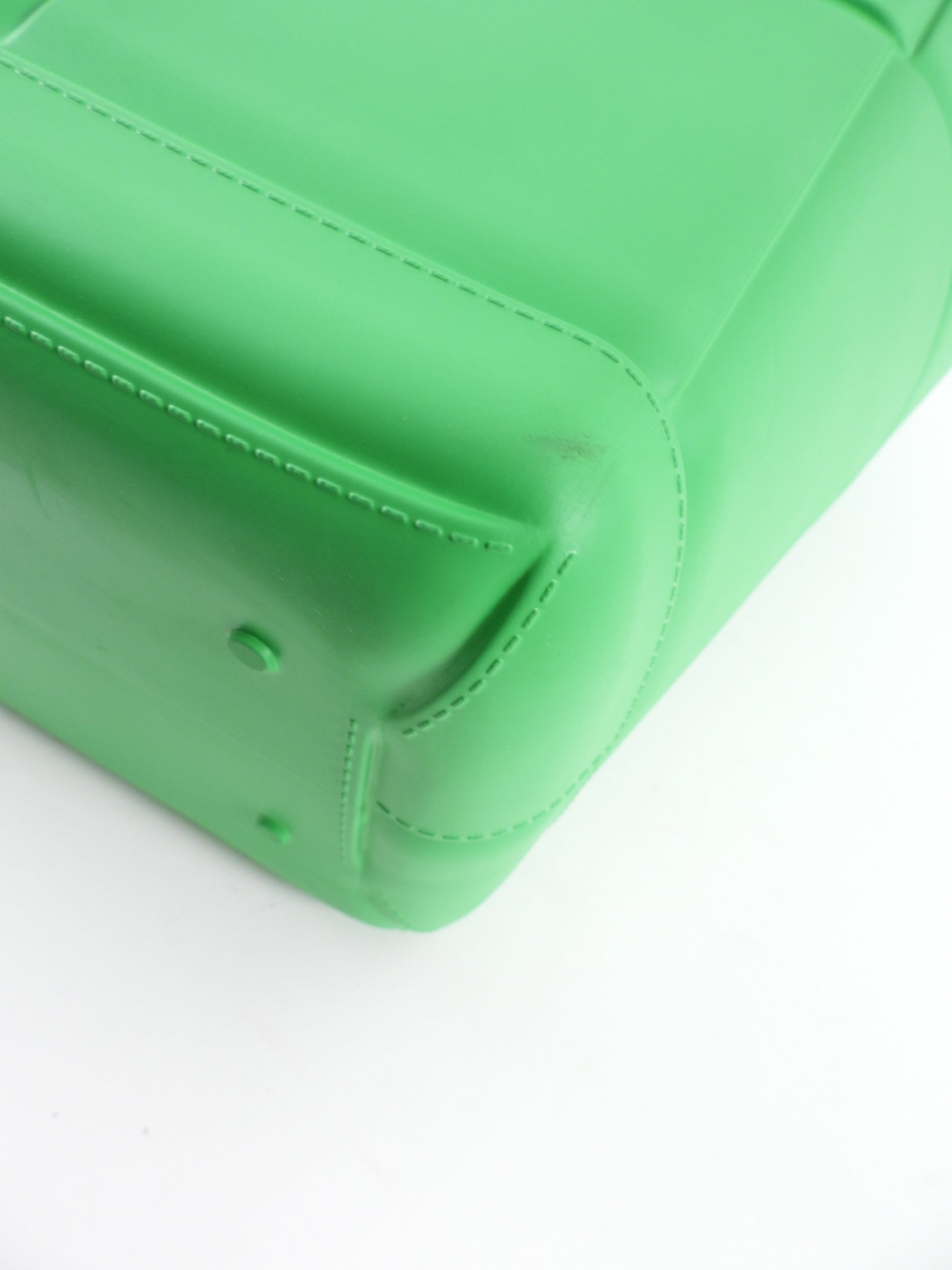 Bottega Veneta Large Green Rubber Arco Tote Bag