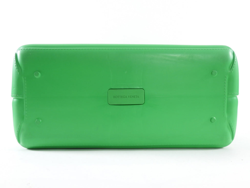 Bottega Veneta Large Green Rubber Arco Tote Bag