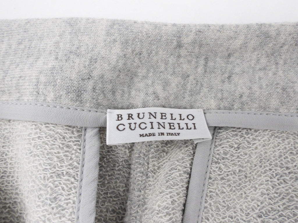 Brunello Cucinelli Grey Heather Cashmere Blend Jogger Pants - S