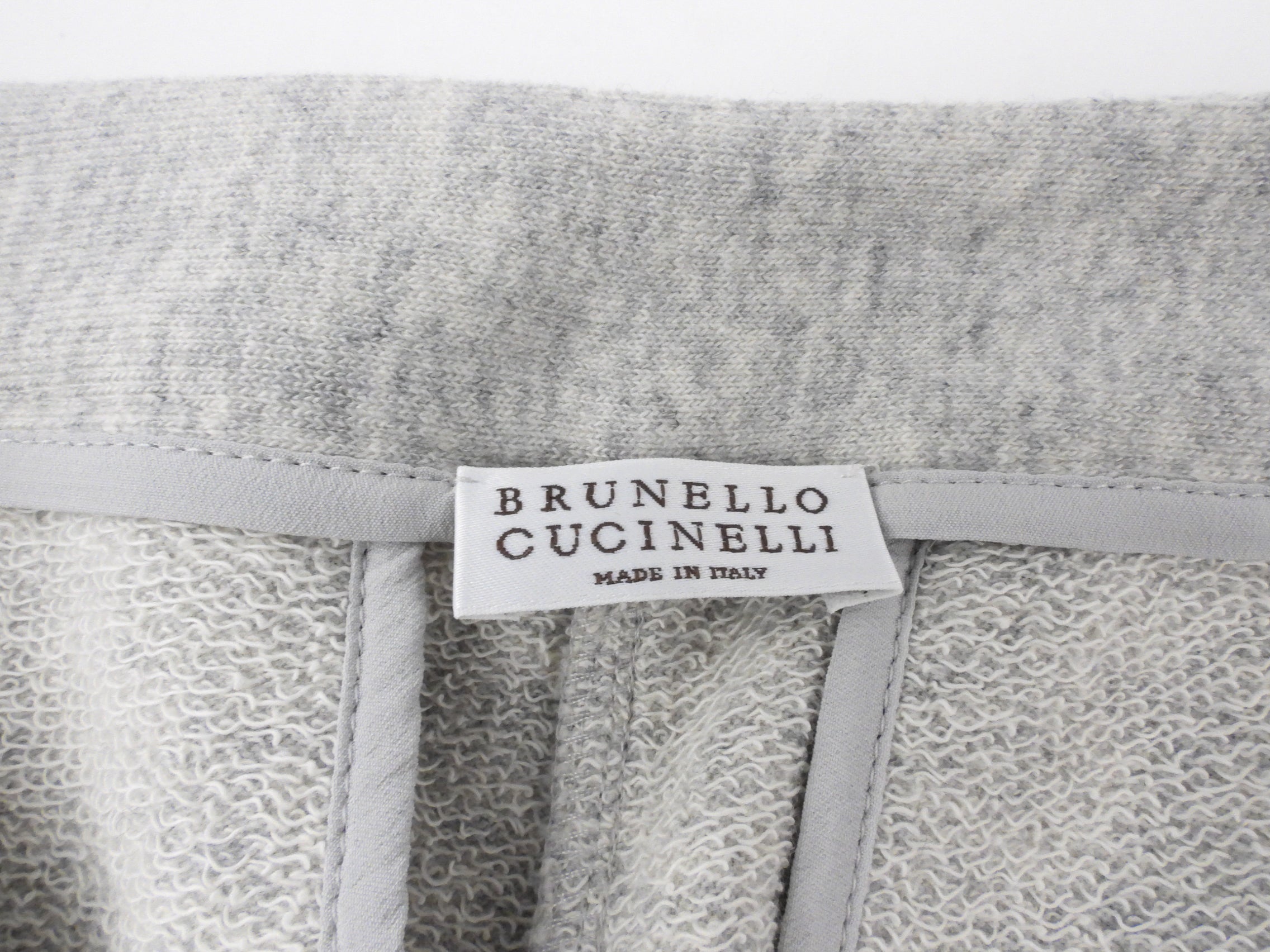 Brunello Cucinelli Grey Heather Cashmere Blend Jogger Pants - S