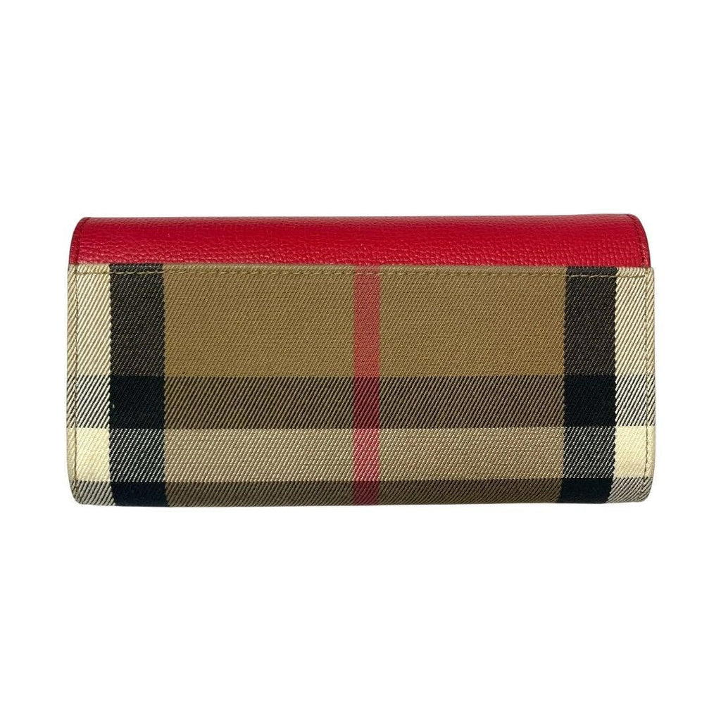 BURBERRY HALTON HILLS CHECK CANVAS & CALFSKIN LEATHER WALLET