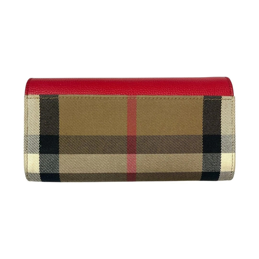 BURBERRY HALTON HILLS CHECK CANVAS & CALFSKIN LEATHER WALLET