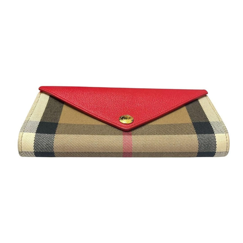 BURBERRY HALTON HILLS CHECK CANVAS & CALFSKIN LEATHER WALLET