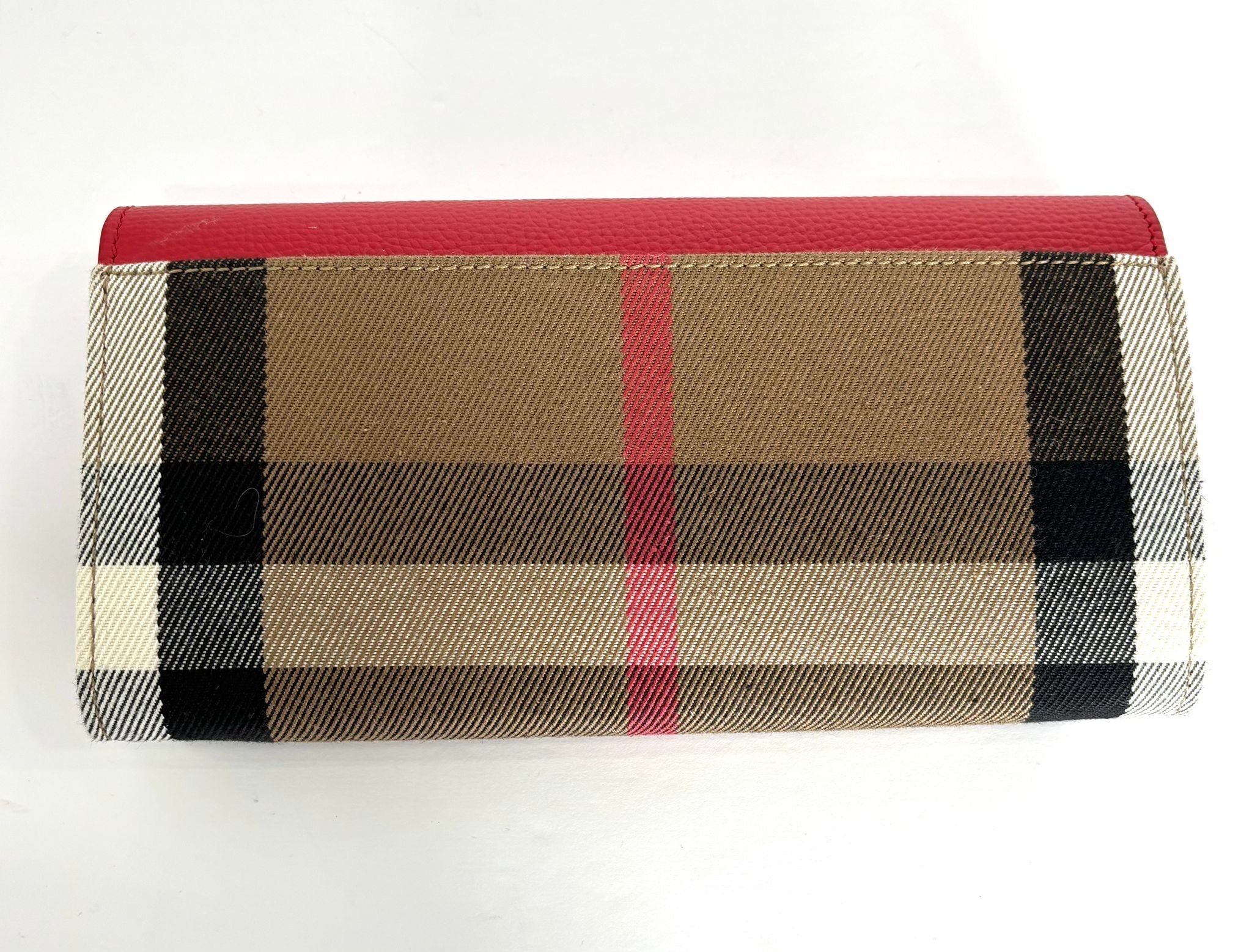 BURBERRY HALTON HILLS CHECK CANVAS & CALFSKIN LEATHER WALLET