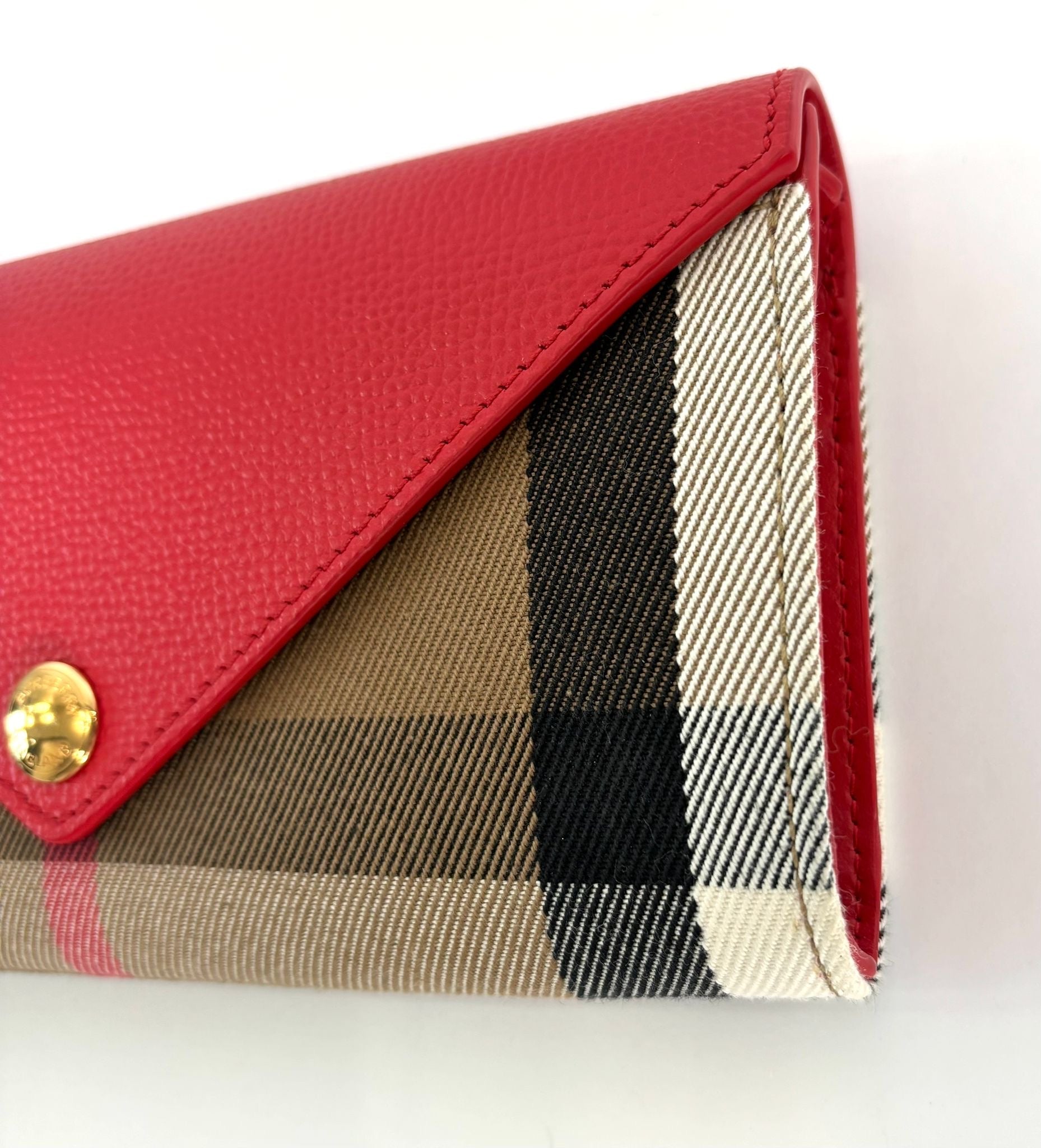 BURBERRY HALTON HILLS CHECK CANVAS & CALFSKIN LEATHER WALLET