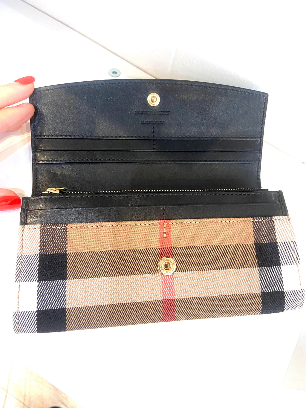 BURBERRY HOUSE CHECK CONTINENTAL WALLET