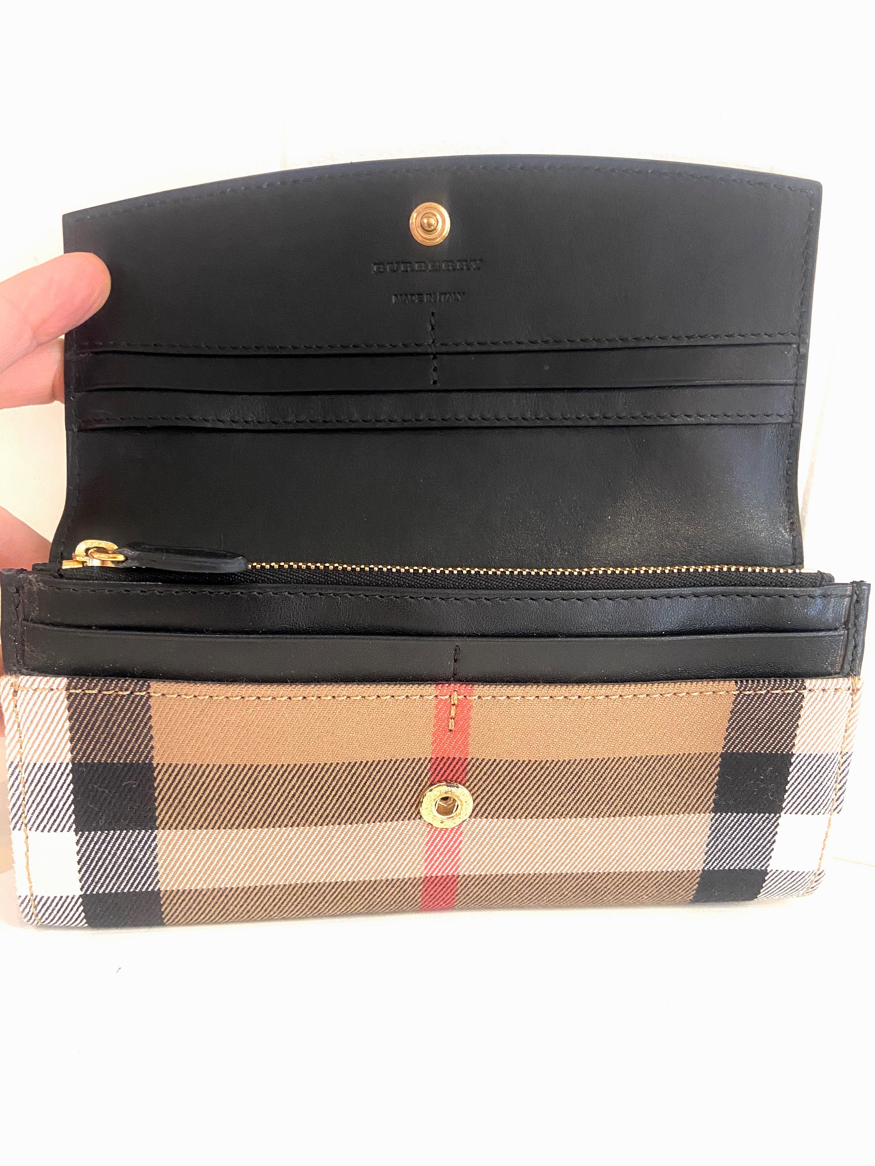 BURBERRY HOUSE CHECK CONTINENTAL WALLET