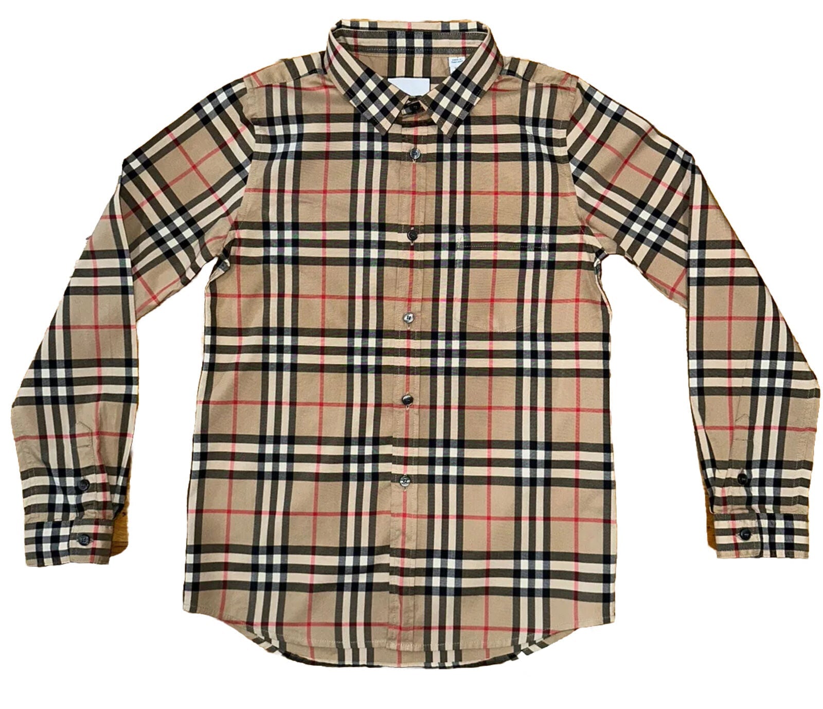 BURBERRY KIDS NOVA CHECK BUTTON DOWN SHIRT