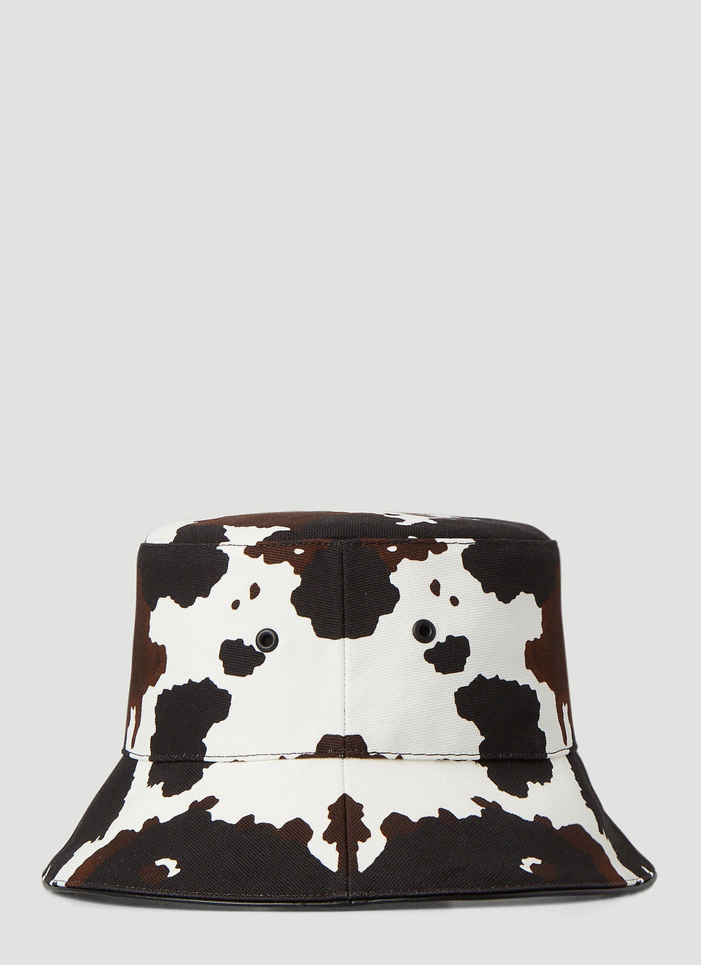 BURBERRY LOGO PATCH COW PRINT BUCKET HAT