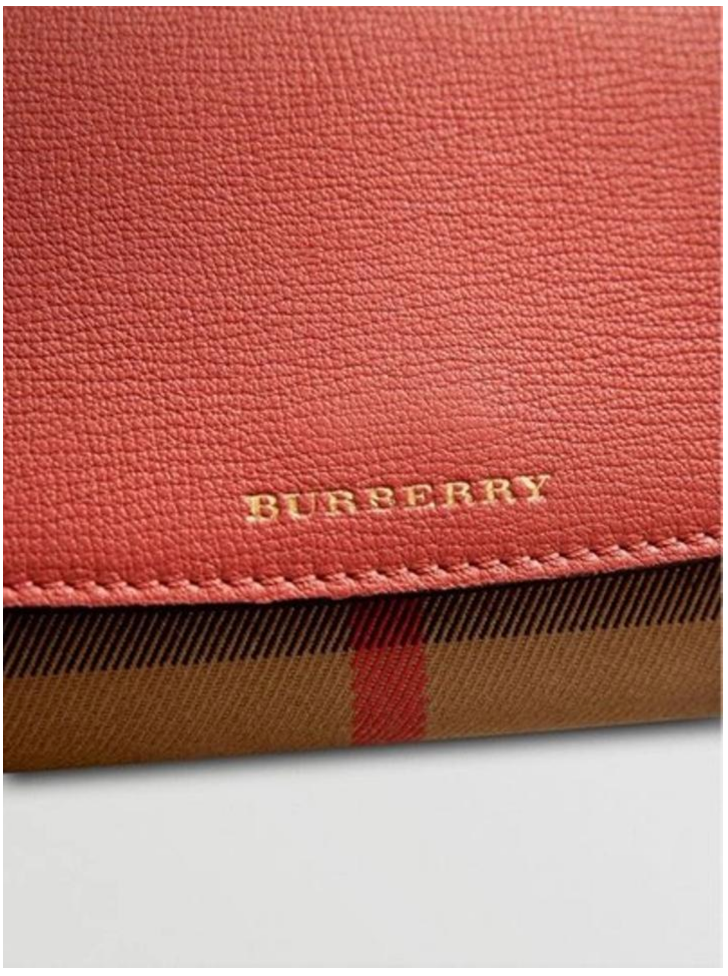 Burberry Wallet on Chain Cross Body Bag Cinnamon Red