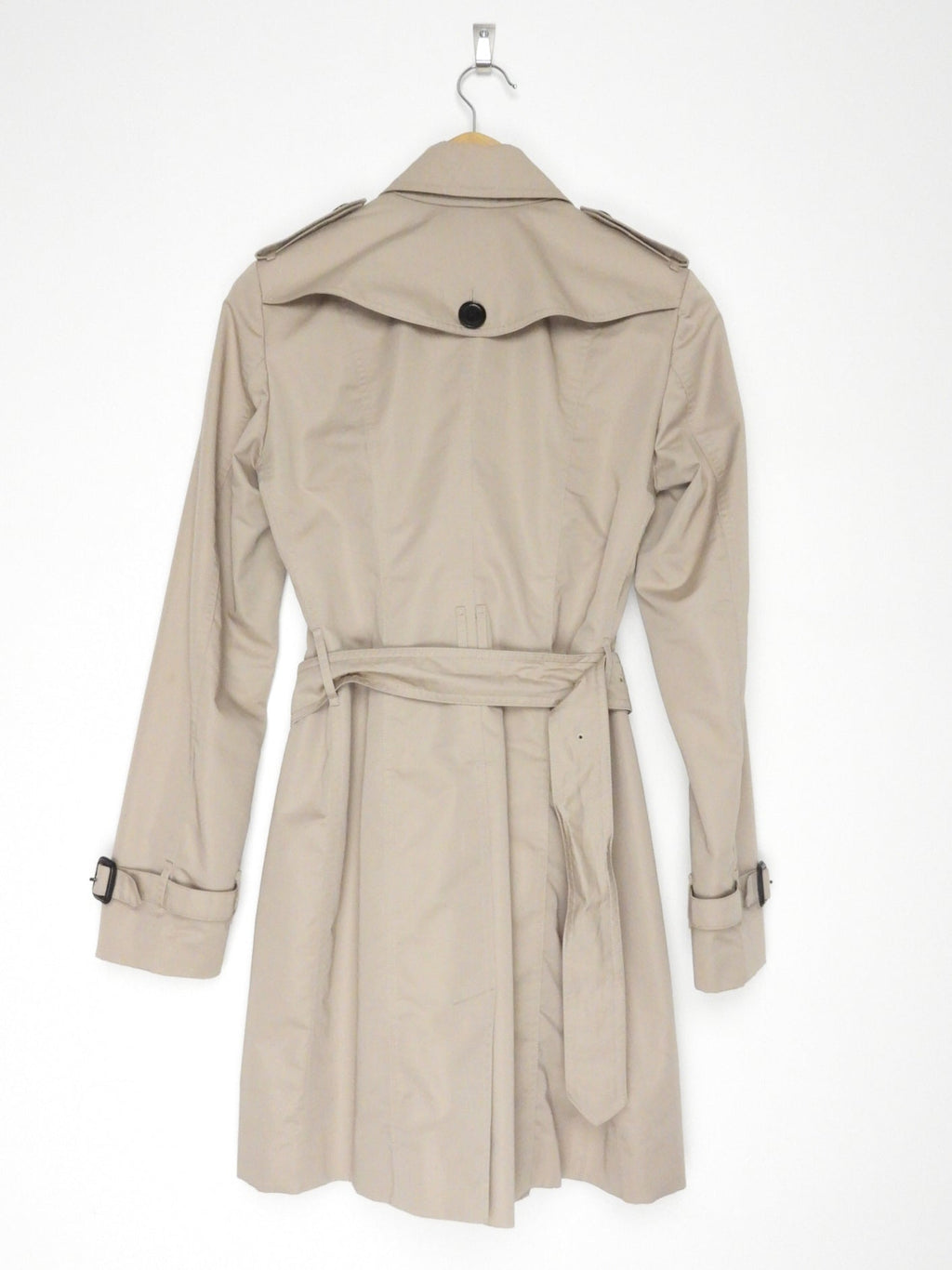 Burberry Beige Gabardine Canvas Trench Coat - IT38 / US4