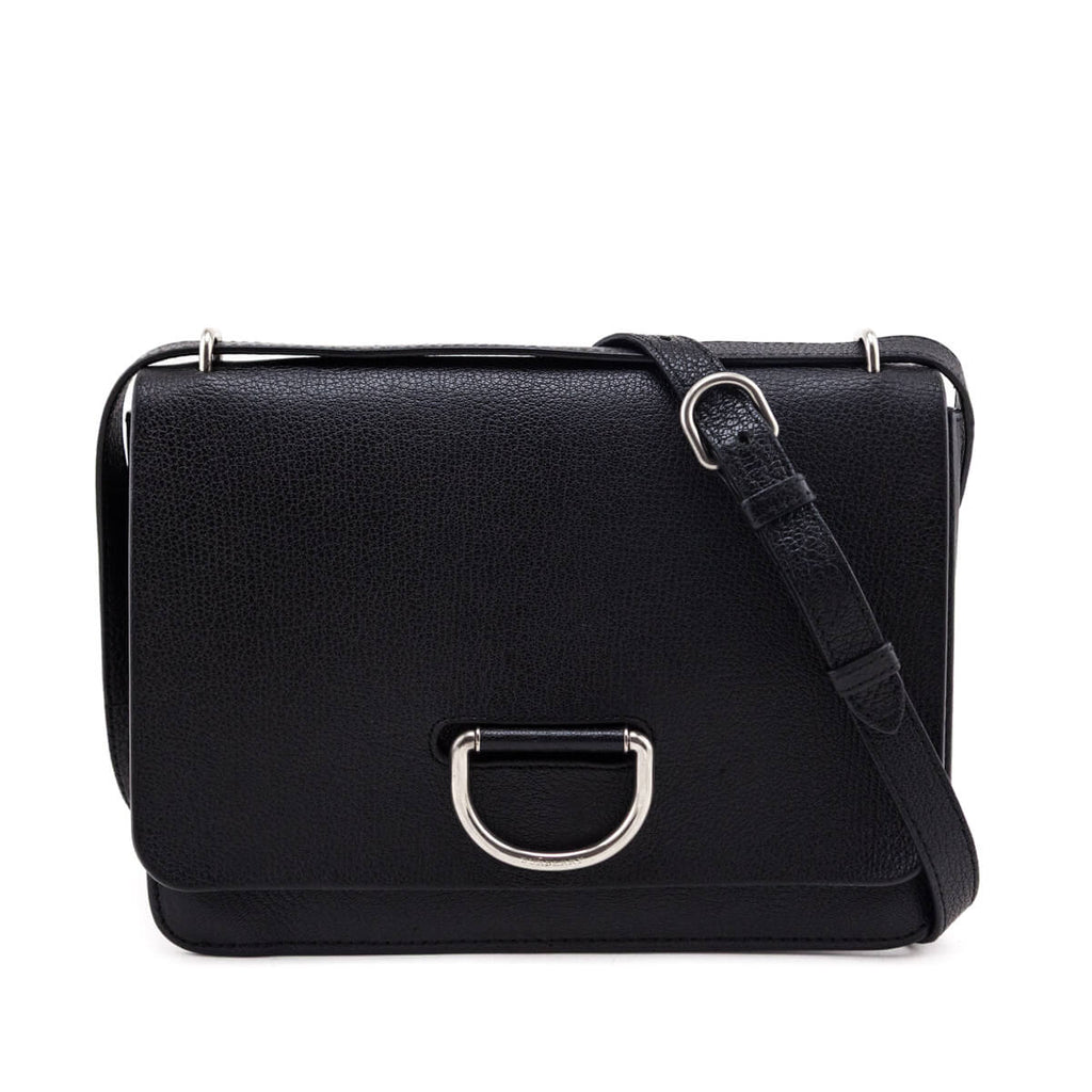 Burberry Black Goatskin Medium D-Ring Bag