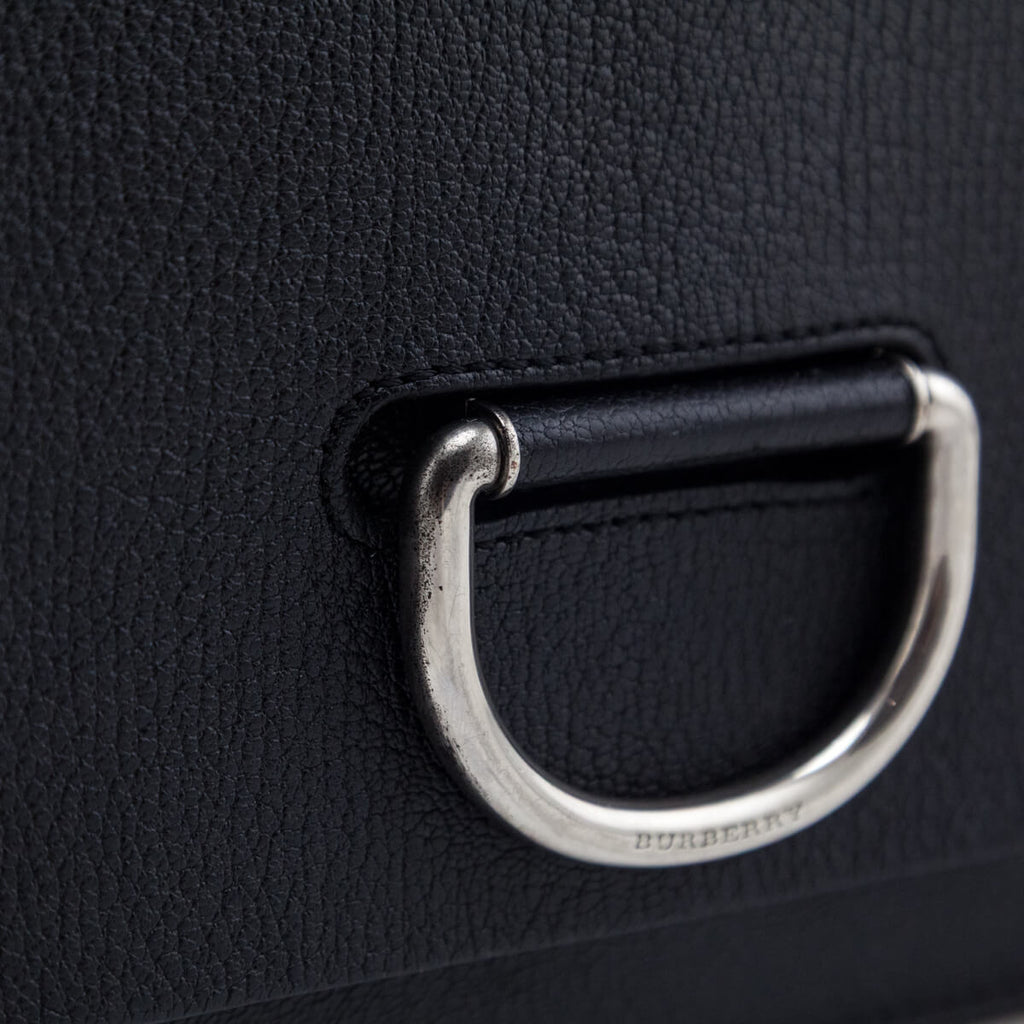 Burberry Black Goatskin Medium D-Ring Bag