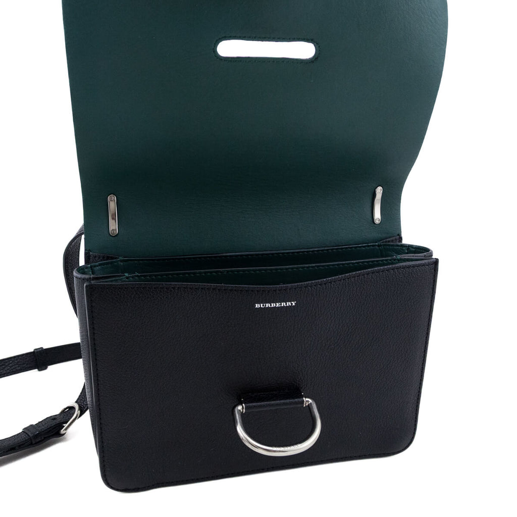 Burberry Black Goatskin Medium D-Ring Bag