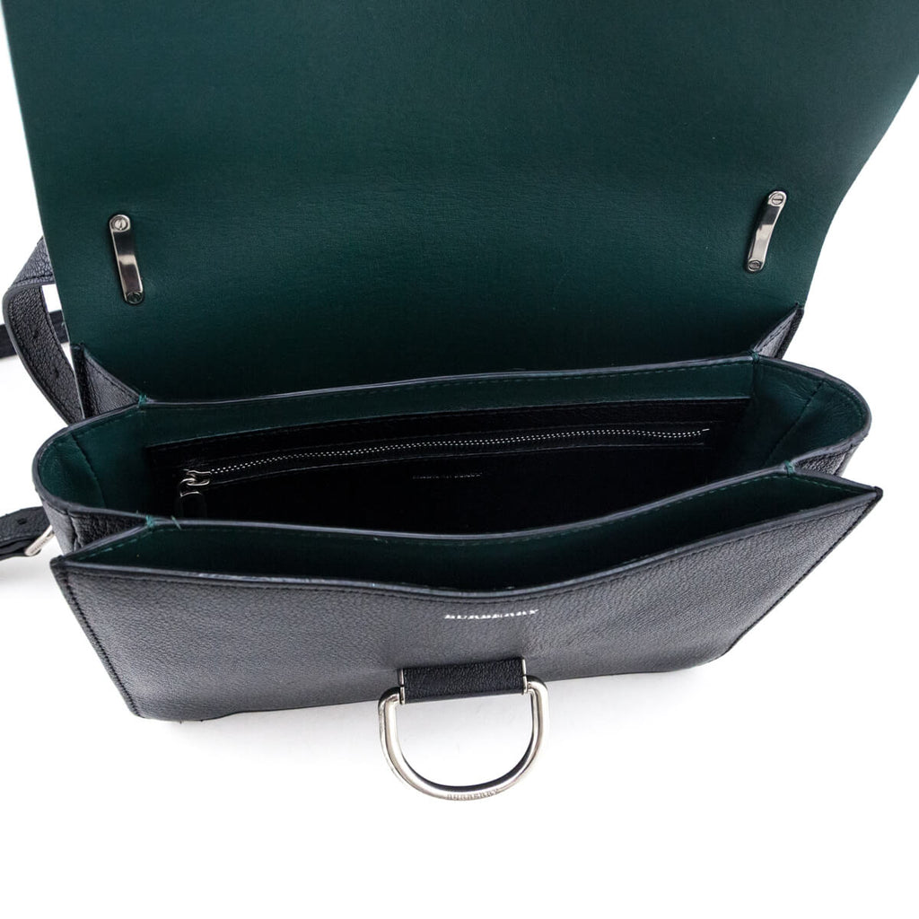 Burberry Black Goatskin Medium D-Ring Bag