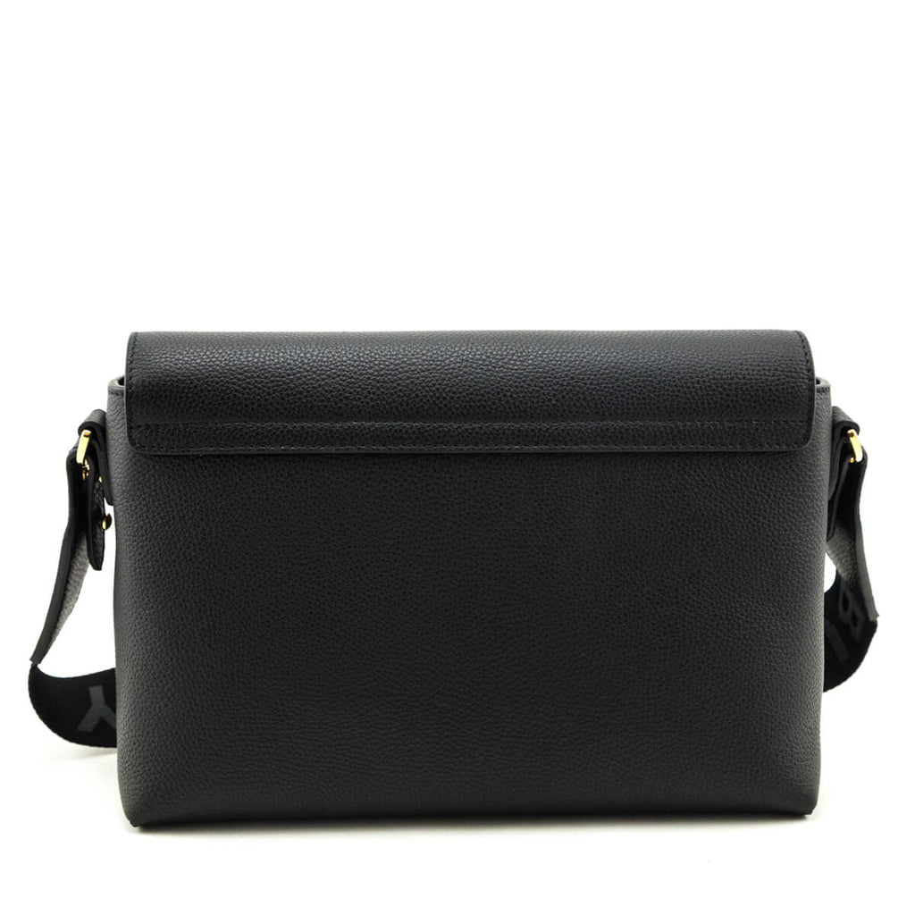 Burberry Black Grainy Calfskin Vintage Check Note Crossbody Bag