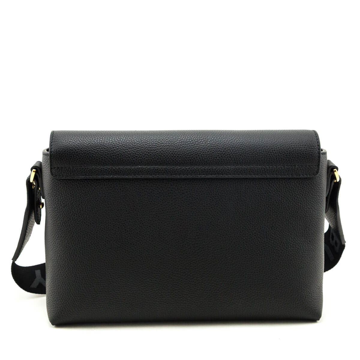 Burberry Black Grainy Calfskin Vintage Check Note Crossbody Bag