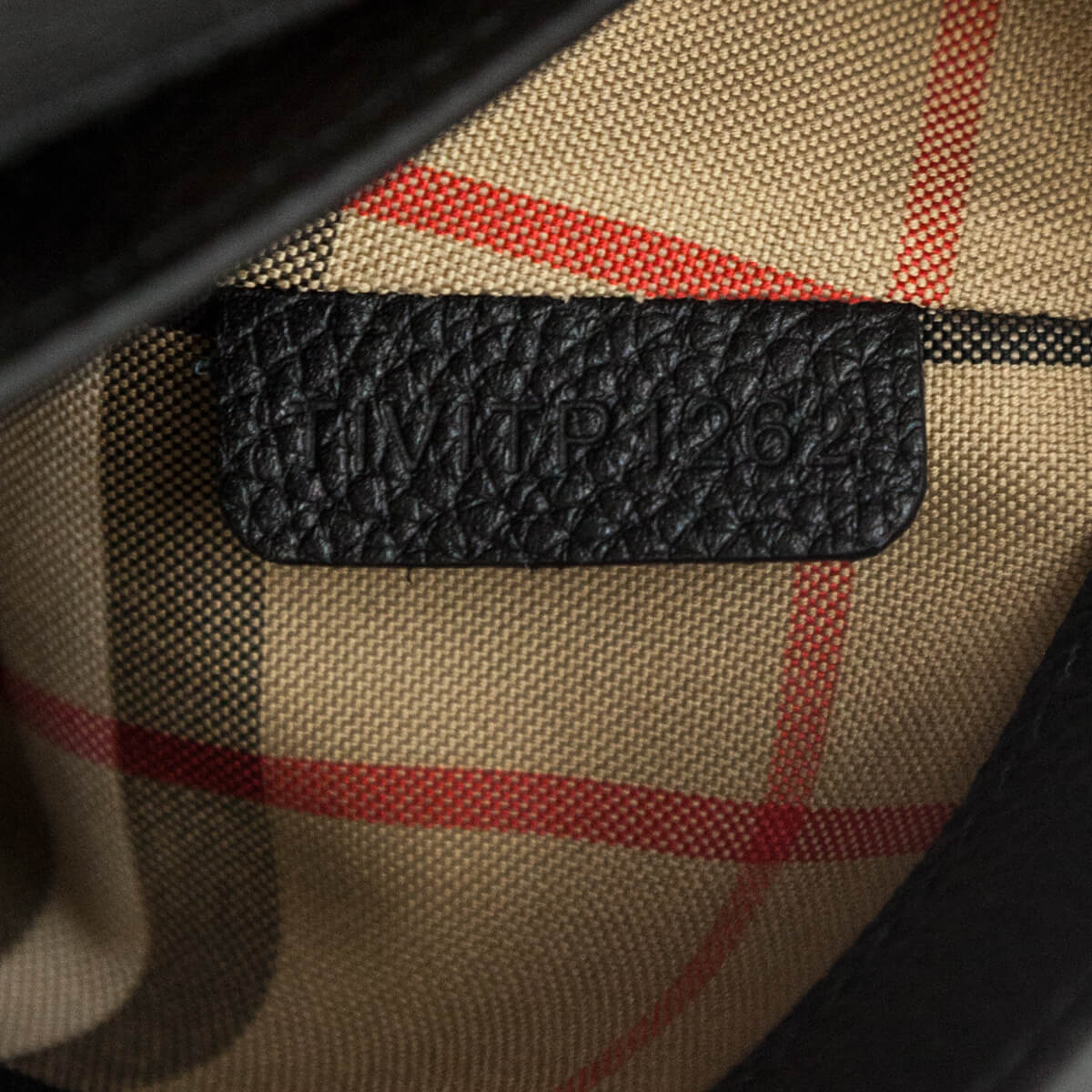 Burberry Black Grainy Calfskin Vintage Check Note Crossbody Bag