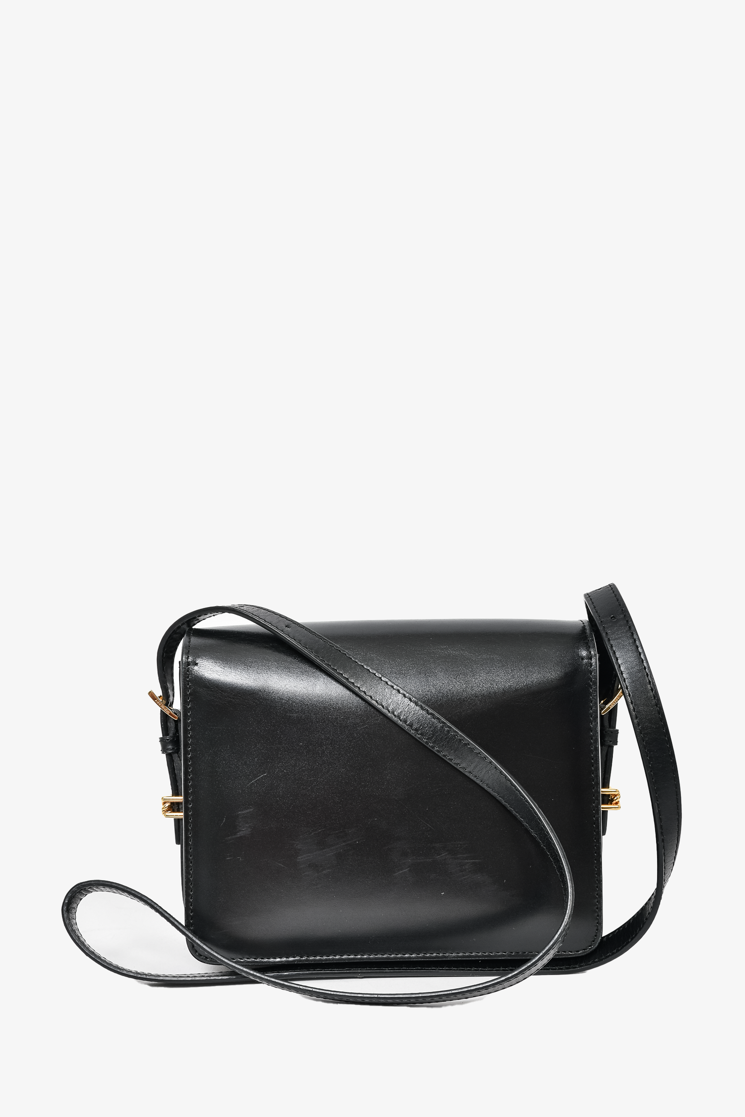 Burberry Black Smooth Leather 'Grace' Crossbody
