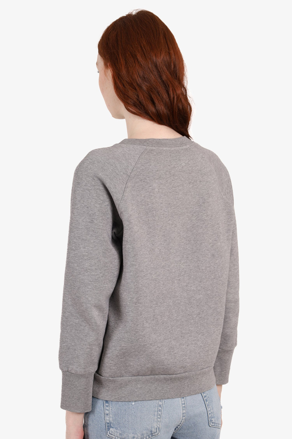 Burberry Grey Cotton Embroidered Archive Logo Sweater Size S