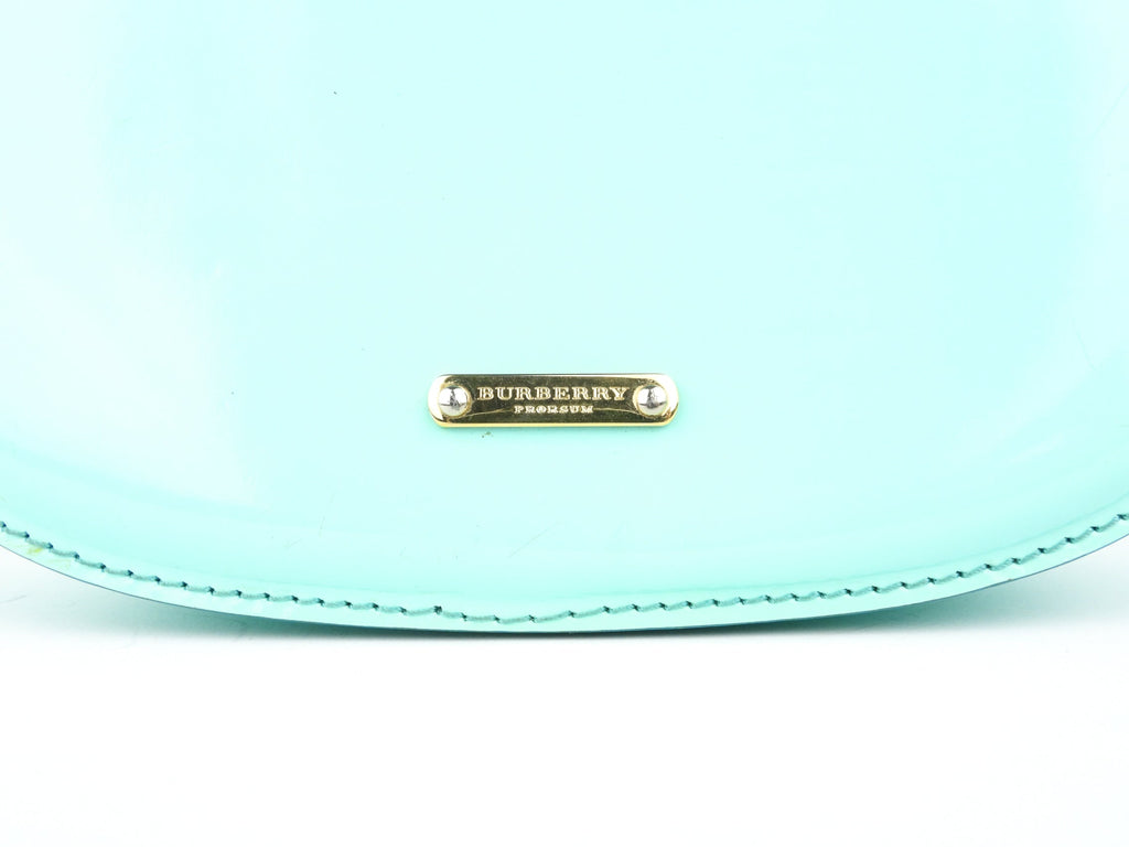 Burberry Prorsum Small Aqua Patent Leather Crossbody Shoulder Bag