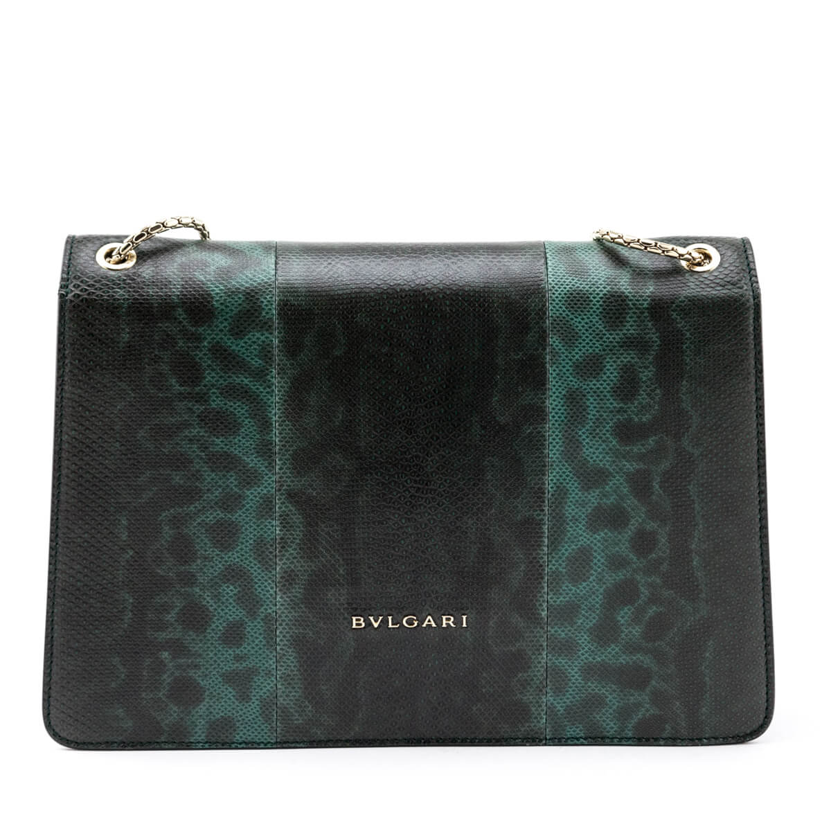Bvlgari Green Karung Medium Serpenti Forever Flap Bag