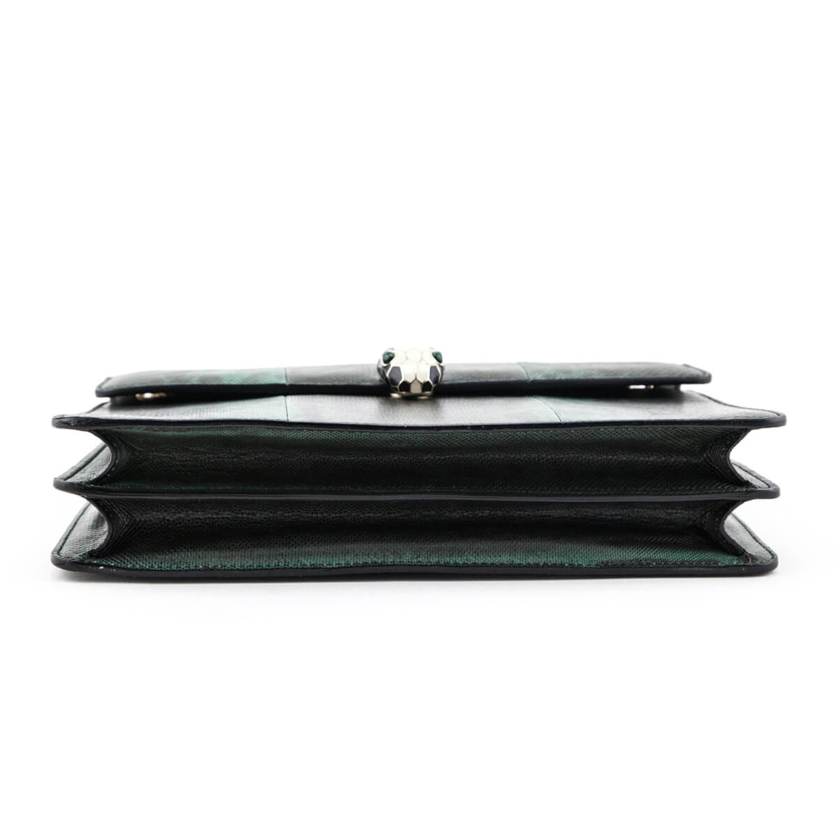 Bvlgari Green Karung Medium Serpenti Forever Flap Bag