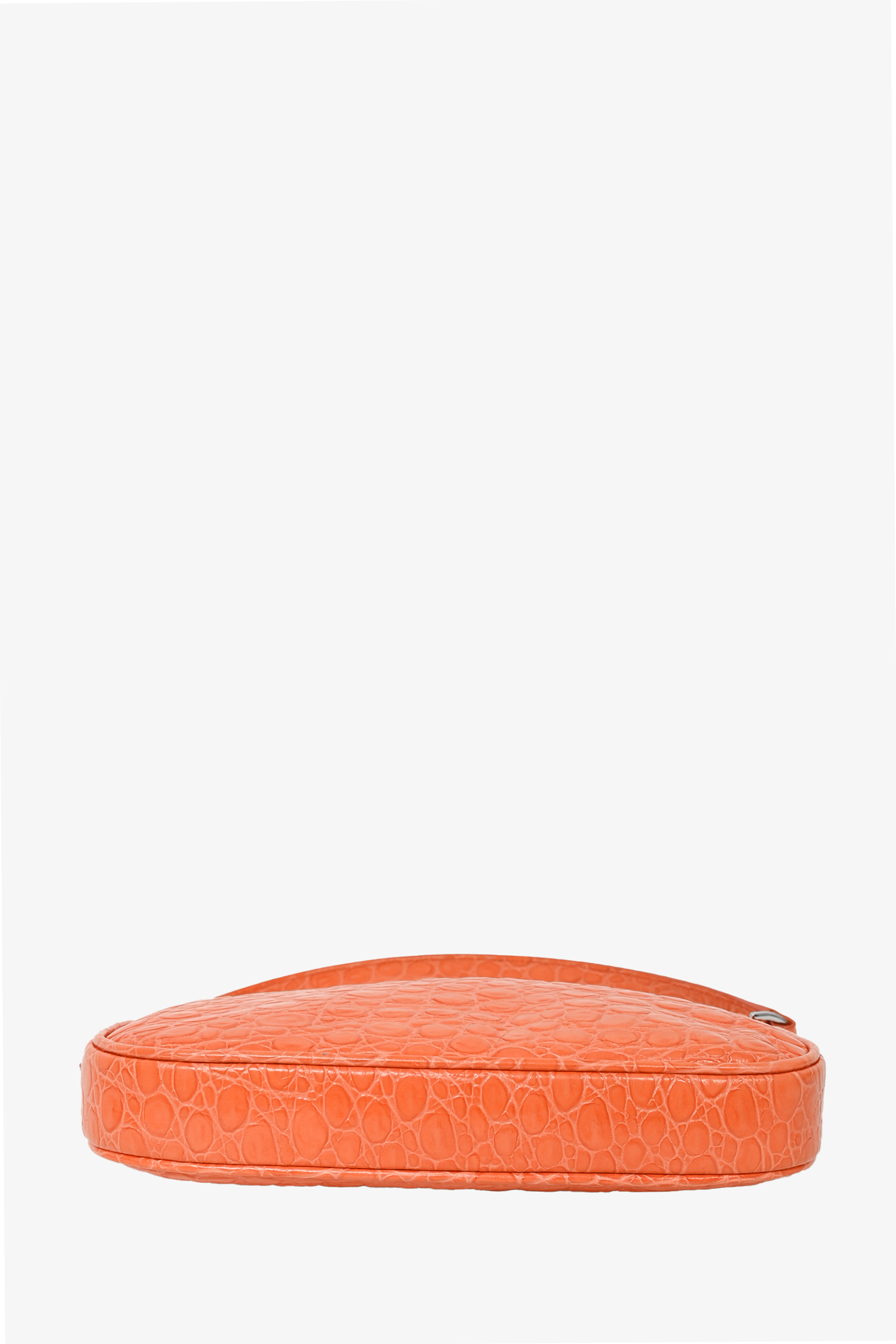 By Far Orange Embossed Shoulder Bag