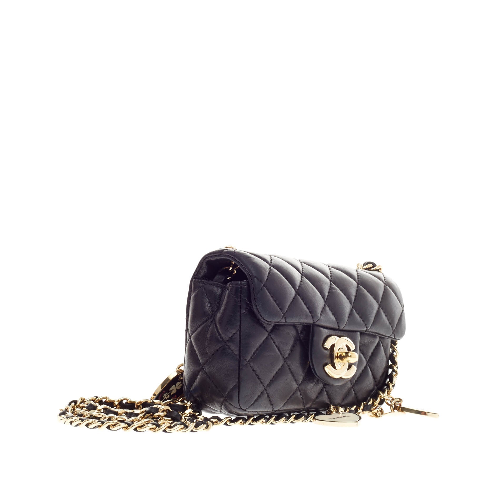 Valentine Hearts Flap Bag Quilted Lambskin Extra Mini