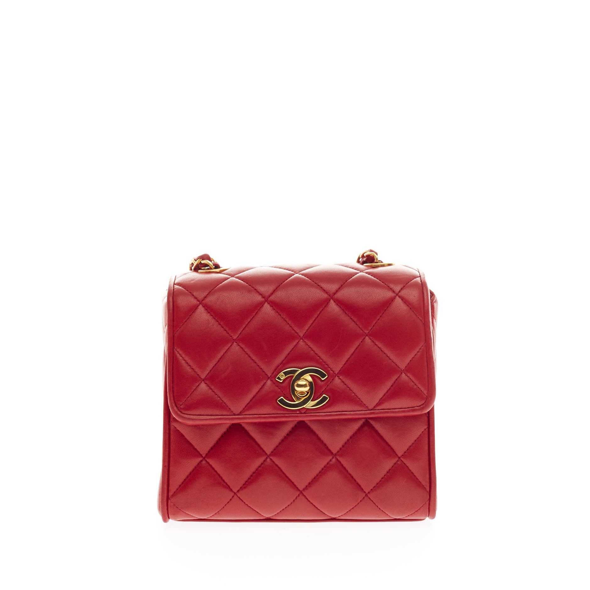 Vintage Crossbody Flap Bag Quilted Lambskin Extra Mini