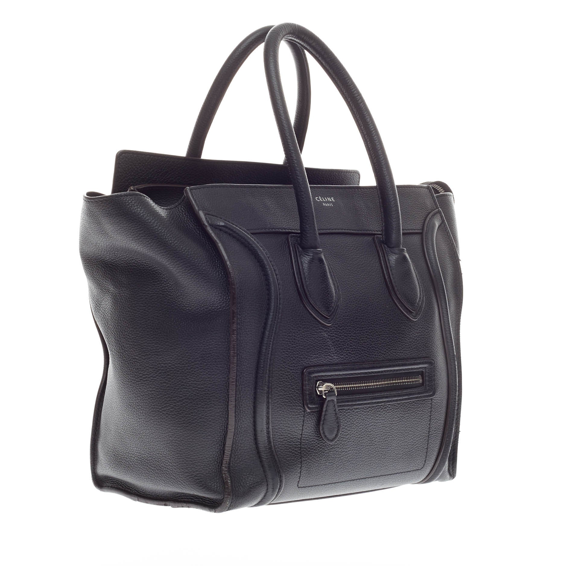 Luggage Handbag Grainy Leather Mini