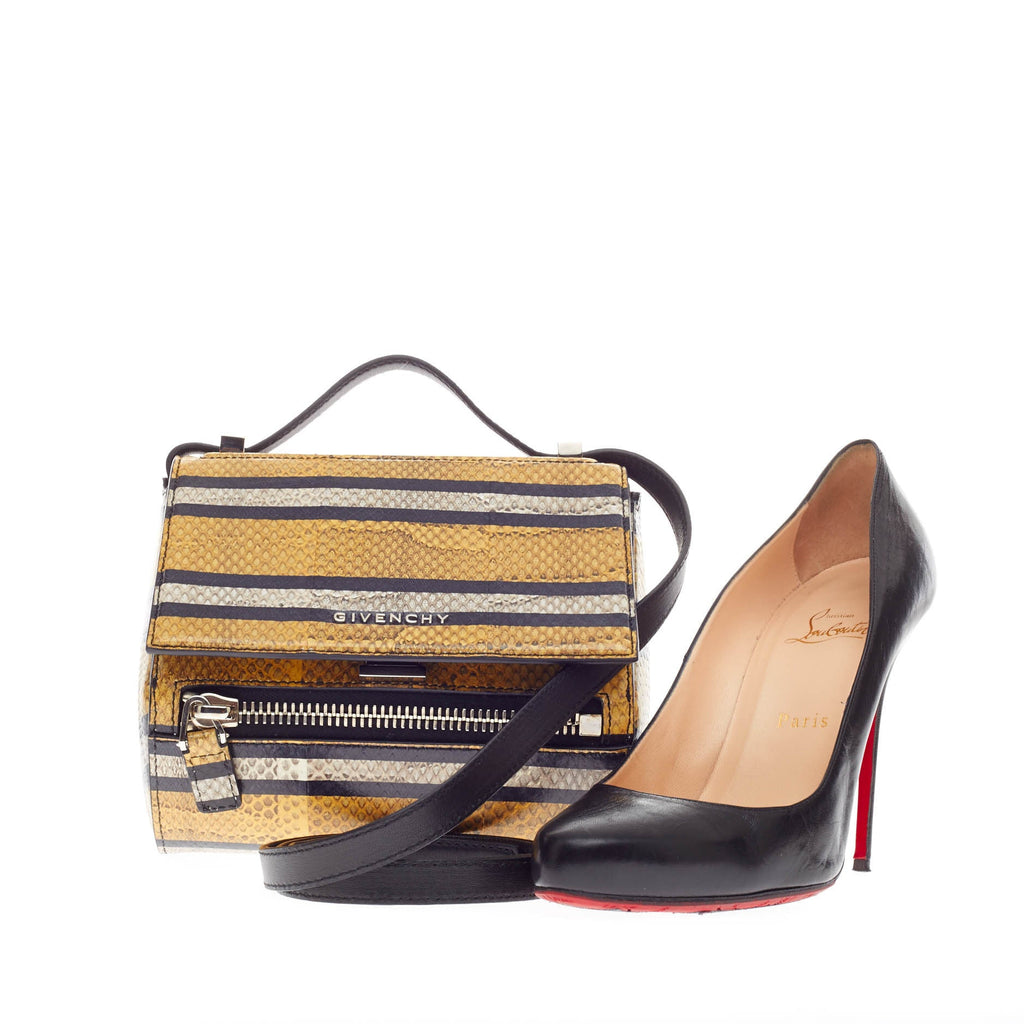 Pandora Box Handbag Python Mini